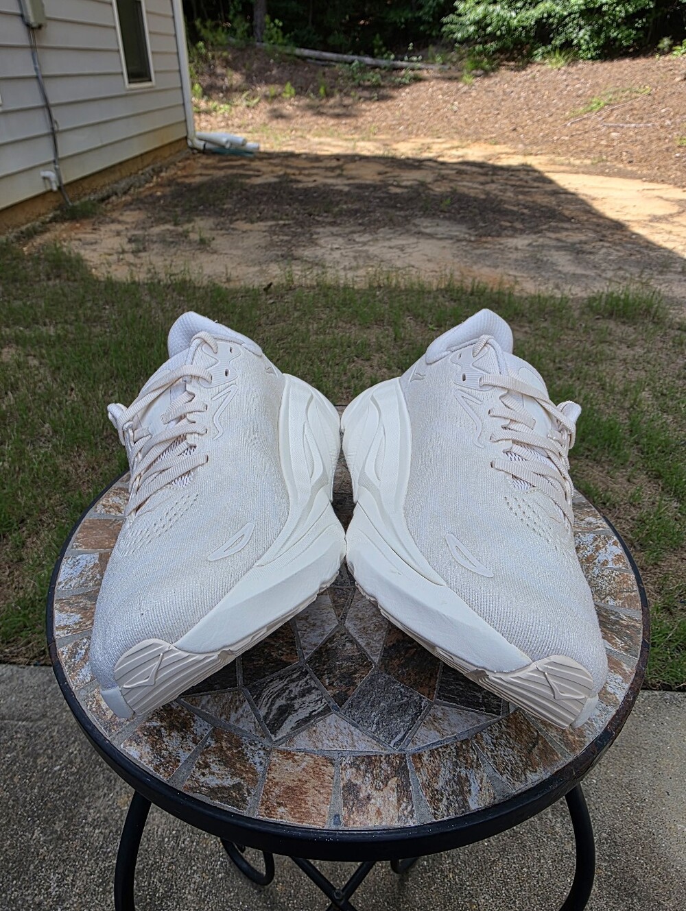 Hoka Arahi 8 1168711 BHLB Birch Alabaster Running Shoe Women Sz 7.5D Wide Worn 1 - Picture 5 of 9
